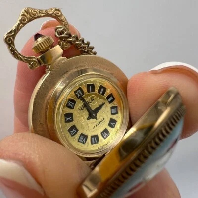 Reloj colgante vintage años 90 AU Chaika URSS para mujer dorado caja/papeles originales Foto 1 de 4