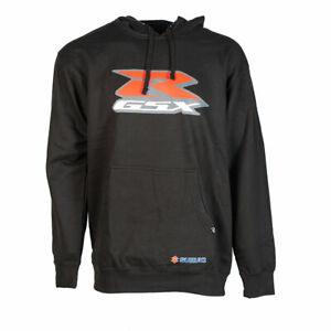Factory Effex Suzuki GSXR Logo Black Sweatshirt Hoodie Pullover Adult Licensed