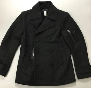 Diesel Men W-Samico Button Up Wool Peacoat Jacket $448 Grey Size M - Picture 1 of 2