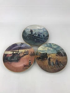 3er SET BALLENHEU Porzellan Teller FARMING THE HEARTLAND Vintage 1990  - Bild 1 von 5