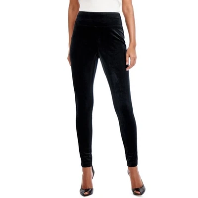 INC International Concepts Pants Womens Petite PM Black Velvet Mid Rise Skinny - Image 1 of 4