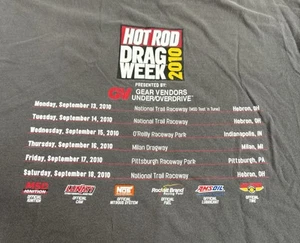Vintage HOT ROD Drag Week 2010 T-Shirt Front/Back Size XL - Picture 1 of 7