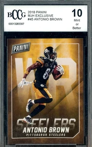 Beckett 2018 Panini MJH Exclusive #45 Antonio Brown Steelers BCCG 10 GEM MINT - Picture 1 of 2