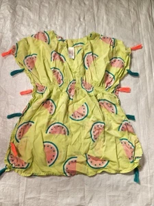 Cat & Jack Girls Green Watermelon Lightweight Swim Cover Up Small 6 6x Cover-up - Picture 1 of 7