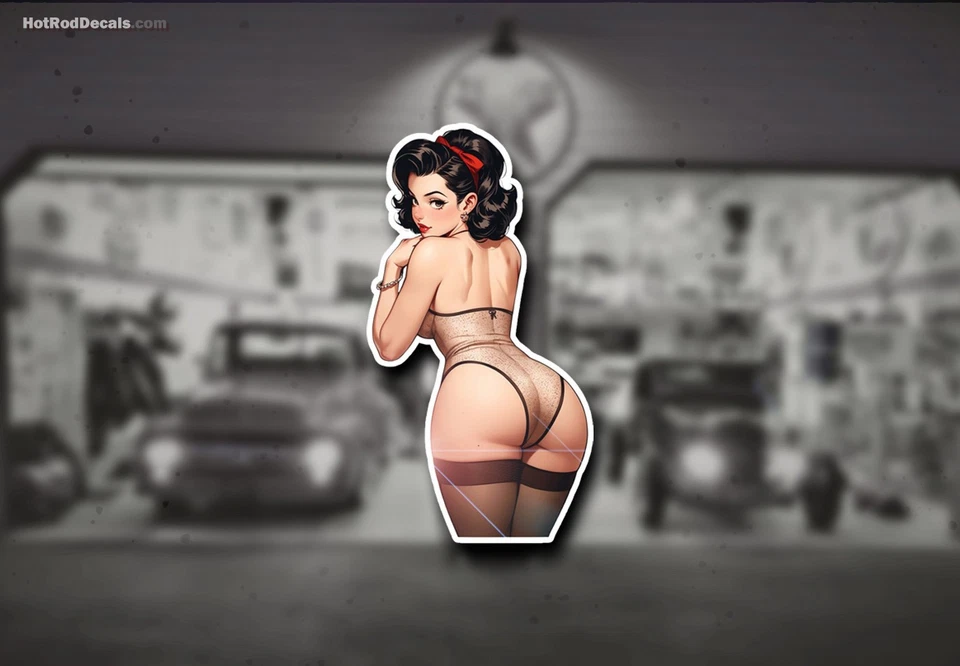 Табби стикер Hot Rod Ford Chevy сексуальный толстый вырезка Bomber девочка рокабилли татуировка - Изображение 1 из 1