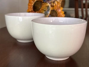 2 tazones de arroz SOPA CEREAL GIBSON 5" DIÁMETRO elementos blancos - Imagen 1 de 7