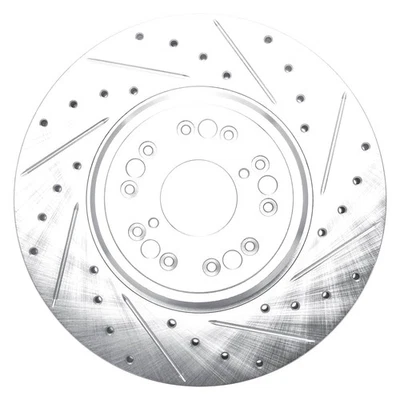 For Lexus LS400 95-00 Brake Rotor DFC Premium Drilled & Slotted Front Passenger Foto 1 de 4