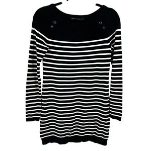 White House Black Market gestreifter Tunika Pullover Damen Größe Small gerippt - Bild 1 von 6