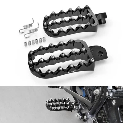 NICECNC Footrests Foot Pegs Pedal Pad Aluminum For Kawasaki KLR650 1987-2024 - Imagem 1 de 4