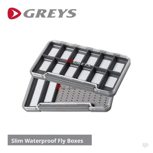 Greys Slim Waterproof Fly Boxes - Salmon Sea Trout Bass Pike Greyling Game Fish - Picture 1 of 6