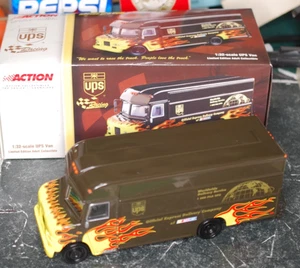 2001 Action UPS Flame Delivery Truck 1/32 DIECAST W Side Mirrors Dale Jarrett - Bild 1 von 7
