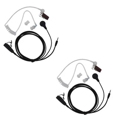 Walkie Talkie Headset 1 Pin Covert Acoustic Tube Earpiece with Mic Compatible... - Image 1 of 2