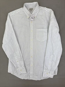 Tailored By J Crew Herren Blau & Weiß Button Down Langarm Hemd M Preppy - Bild 1 von 6
