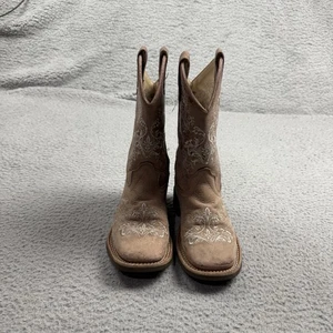 Old West Boots Girls 12 Floral Embroidered Western Cowboy - Picture 1 of 10