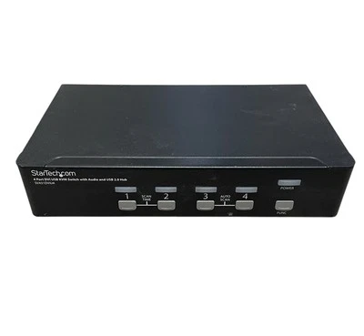 STARTECH SV431 DVIUA 4 Port USB 2.0 Display Port KVM Switch With Audio - Image 1 of 4