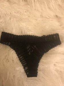 Victorias Secret LUXE Lingerie Mini Back Pink V Cut Out SEXY Cheeky Panty Small - Picture 1 of 3