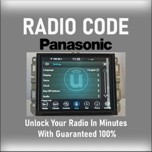 ANTI-THEFT PANASONIC RADIO CODE MODELS UCONNECT 8 .4 UMQ STEREO PINCODE SERVICE - Picture 1 of 4