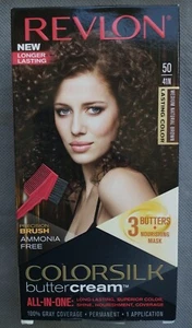 1 Box Revlon Colorsilk Buttercream Hair Color 50/41N Medium Natural Brown NEW - Picture 1 of 1