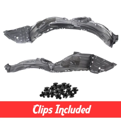 Front Left & Right Side Fender Liner Set w/ Clips For 2016-2018 Toyota Prius - Image 1 of 4
