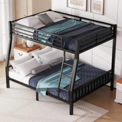 Twin XL Full XL Over Queen Bunk Bed Heavy Duty Metal Bunk Bed Frames Bedroom Set - Image 1 of 4