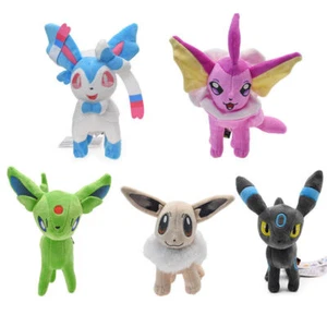 8" Umbreon Eevee Vaporeon Flareon Espeon Sylveon Leafeon Glaceon Jolteon Plush - Picture 1 of 14