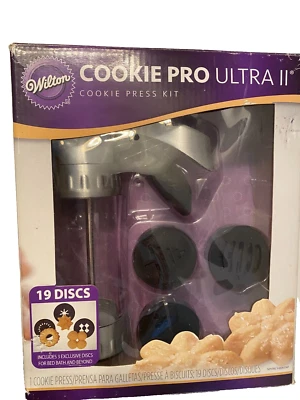 Wilton Cookie Press Pro Ultra II agarre suave con discos de 19 formas 2010 NUEVO Foto 1 de 4
