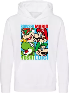 Super Mario Hoodie, Bowser Mario Pullover, Yoshi Funny Cartoon Top, Retro Top - Picture 1 of 8
