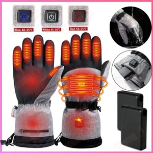 Rechargeable Heated Gloves for Men Women Waterproof Touchscreen Winter Gloves - Picture 1 of 12