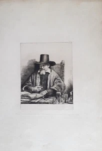 REMBRANDT ETCHING (DURAND): ARNOLD THOLINX - EARLY, FOLIO, WATERMARKED PAPER - Picture 1 of 8
