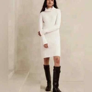 Banana Republic Adia Sweater Dress sz L Cotton Cashmere Blend NWT - Picture 1 of 1