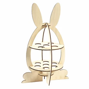 DIY Unfinished Wood Easter Egg Display Stand, Easter, Craft Kits, 1 Piece - Picture 1 of 3