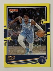 Baloncesto Panini Donruss 2020-21 Malik Beasley Timberwolves Yellow Flood #126! - Imagen 1 de 2