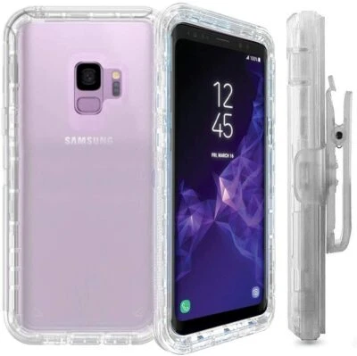 For Samsung Galaxy S9 Case Shockproof Defender Clear Cover w/ Clip Fit Otterbox - Image 1 of 4