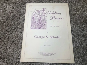 Partitura musical de colección 1936 flores asintiendo para piano - Schuler - Imagen 1 de 4