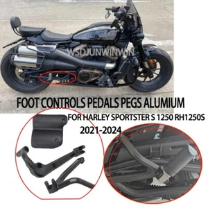 FOOT CONTROLS PEDALS PEGS ALUMINUM FOR HARLEY SPORTSTER S 1250 RH1250S 2021-2024 - Picture 1 of 10