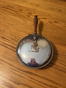 Silver butler crumb catcher pan with lid silverplate copper horse dragon vintage - Picture 1 of 3
