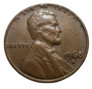 1968 d lincoln penny 1 Cent error - Picture 1 of 5