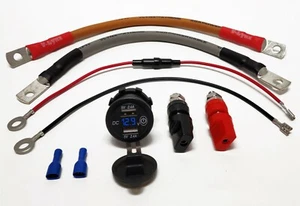Trolling Motor DIY Wiring Kit with Digital LED Voltmeter Dual USB Ports K7-12 - Picture 1 of 8
