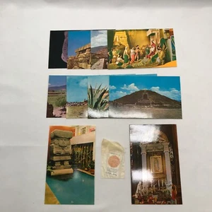 Vintage 70s Post Cards and 1 Stamp Mexico Tarjeta Unposted Ephemera Nostalgia - Picture 1 of 4