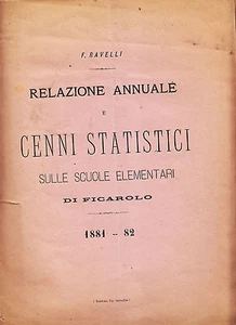 Z297-CENNI Statistici Schools Elementary School Ficarolo 1881/1882 - Picture 1 of 1