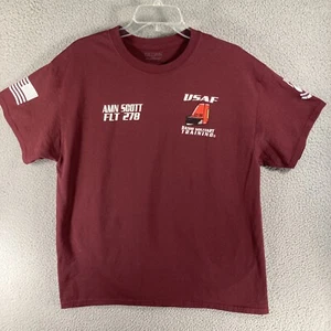 USAF Basic Military Training T-Shirt Erwachsene Large burgund 323 TRS Mustangs - Bild 1 von 15