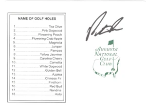 PATRICK REED SIGNED AUTOGRAMM MASTERS GOLF TURNIER SCORECARD COA AUTO 2018 - Bild 1 von 1