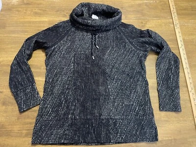 Kirkland Sweater, Women's Medium, Black White, Pullover, Turtleneck, Drawstring - Image 1 of 4