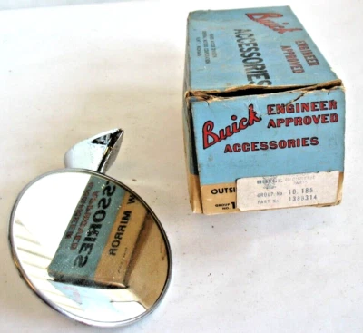 全新 NOS 别克 1950 年代 Skylark Roadmaster 后视镜 1388314 — 第 1/4 张图片