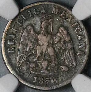 1870/69-Pi NGC VF 25 Mexico 10 Centavos RARE Potosi Mint Silver Coin (24081301C) - Picture 1 of 6