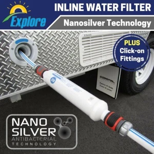 Explore Nano Silver Inline Water Filter WF43 for Caravan Camper Trailer Boat RV - Picture 1 of 3