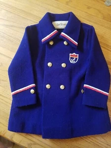 Vintage 50's 60's Little World Milano Knit Jacket Navy blue Nautical - Picture 1 of 11