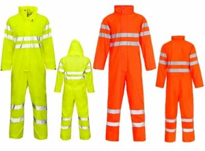 Mono impermeable de alta visibilidad para hombre Adultos Ropa de trabajo al aire libre Traje general - Imagen 1 de 6