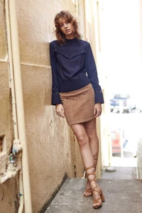 Three of Something Tennesse Suede Skirt - Picture 1 of 10