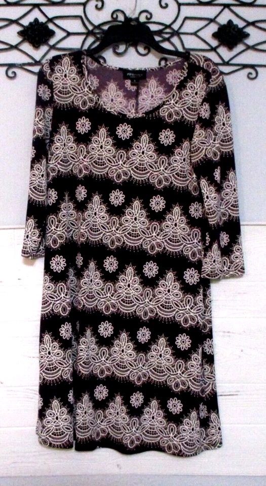 RN Studio Size 8 Woman's Knit Dress Multicolored Floral Long Sleeve - Image 1 of 4